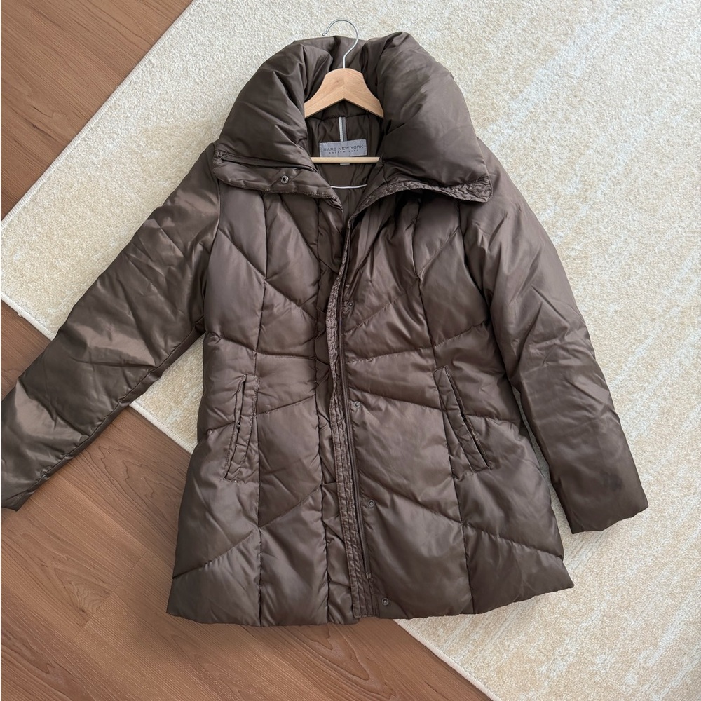 Marc New York Women's Chocolate Puffer Coat